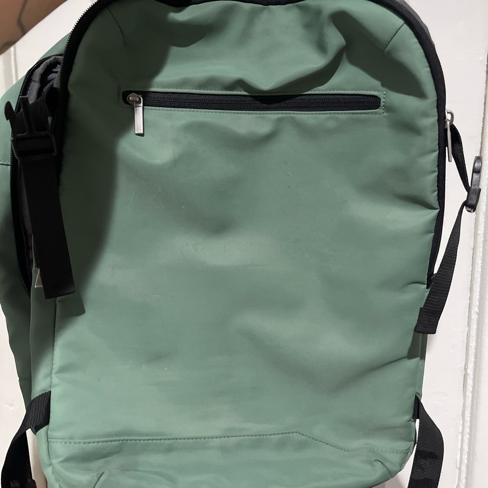 Men's Sage Green Backpack with Front Zip Pocket